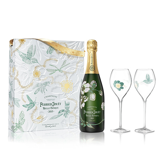 Perrier-Jouët Belle Époque Blanc 2015 (2 Flutes Gift Box)